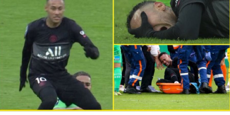 Momen Neymar Alami Cedera Horor, Pergelangan Kaki Tertekuk sampai 90 Derajat!