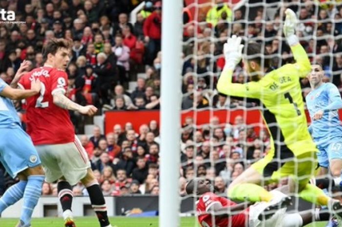 Manchester United takluk dari Manchester City dalam laga pekan ke-11 Liga Inggris di Stadion Old Trafford, Sabtu (6/11/2021) malam WIB.