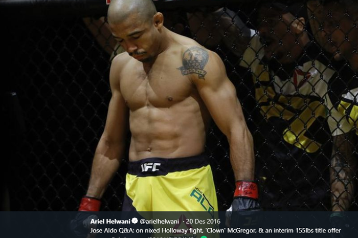Petarung UFC asal Brasil, Jose Aldo. dikalahkan Conor McGregor setelah 8 tahun tak terbantahkan.