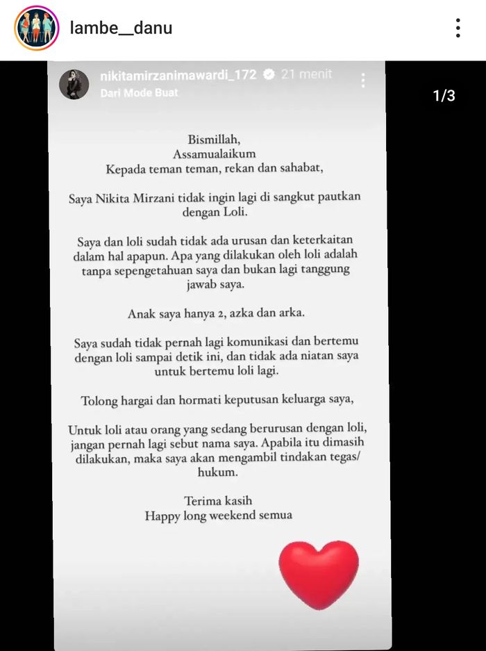 Nikita Mirzani coret <a href='https://jatim.tribunnews.com/tag/lolly' title='Lolly'>Lolly</a> dari KK