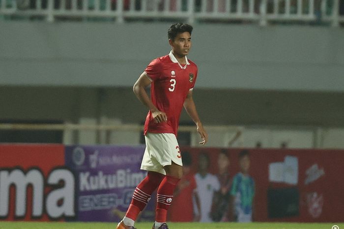 Muhammad Ferarri memperkuat Timnas Indonesia vs Curacao di Stadion Pakansari, Bogor, Selasa (27/9/2022) malam WIB.