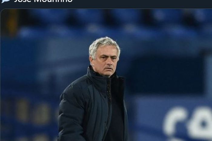 Reaksi pelatih Tottenham Hotspur, Jose Mourinho.