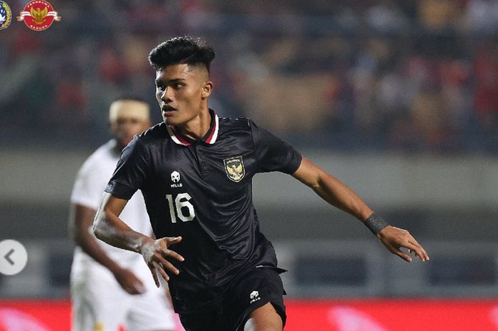 Muhammad Ramadhan Sananta menjalani debut bersama timnas Indonesia lawan Curacao di Stadion Gelora Bandung Lautan Api (GBLA), Bandung, Sabtu (24/9/2022).