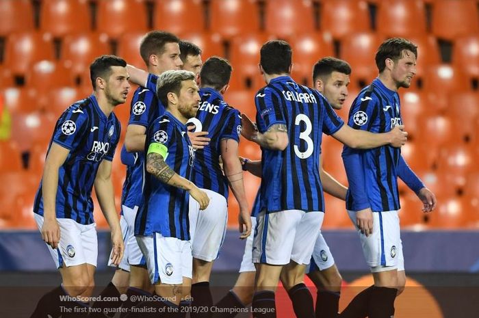 Atalanta lolos ke perempat final Liga Champions usai singkirkan Valencia di babak 16 besar.