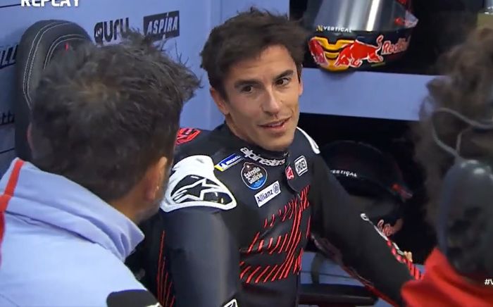 Marquez langsung semringah setelah menguji motor Desmosedici GP23 Ducati untuk pertama kalinya di Tes MotoGP Valencia.