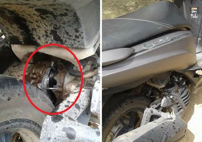 Blok Mesin Yamaha Lexi 125 pecah.