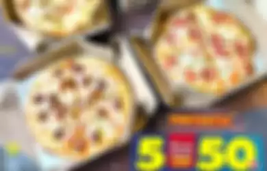 promo Domino's beli 5 pizza hanya Rp50.000