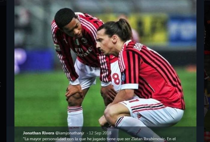 Zlatan Ibrahimovic dan Urby Emanuelson saat membela AC Milan.