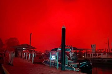 Langit Kota Di Australia Berubah Warna Jadi Merah Darah Warga Setempat Evakuasi Diri Ke Tempat Aman Semua Halaman Hai