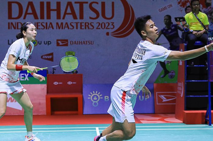 Pasangan ganda campuran Indonesia, Dejan Ferdiansyah/Gloria Emanuelle Widjaja di Thailand Masters 2023. 
