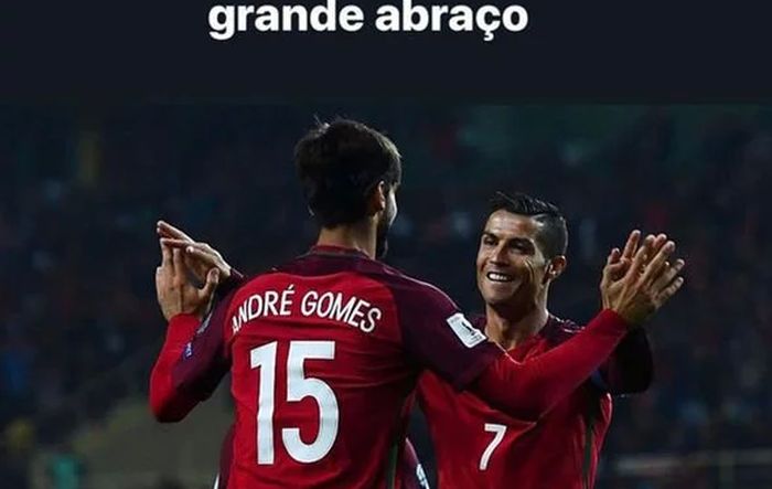 Instagram Story Cristiano Ronaldo untuk Andre Gomes.