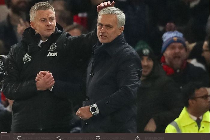 Ole Gunnar Solskjaer dan Jose Mourinho.