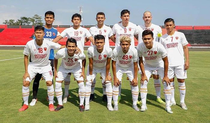 Skuat PSM Makassar saat menghadapi Lalenok United pada babak play-off Piala AFC 2020.