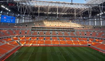 Pertandingan Indonesia All Star U-20 lawan Bali United U-18 dalam laga lanjutan International Youth Championship 2021, di Jakarta International Stadium, Sunter, Jakarta, Juamt (15/4/2022).