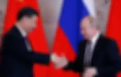 Presiden China Xi Jinping dan Presiden Rusia Vladimir Putin.
