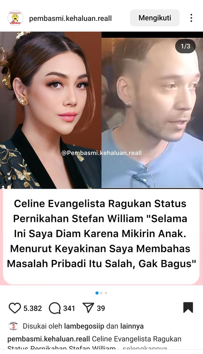 Celine Evangelista dan Stefan William