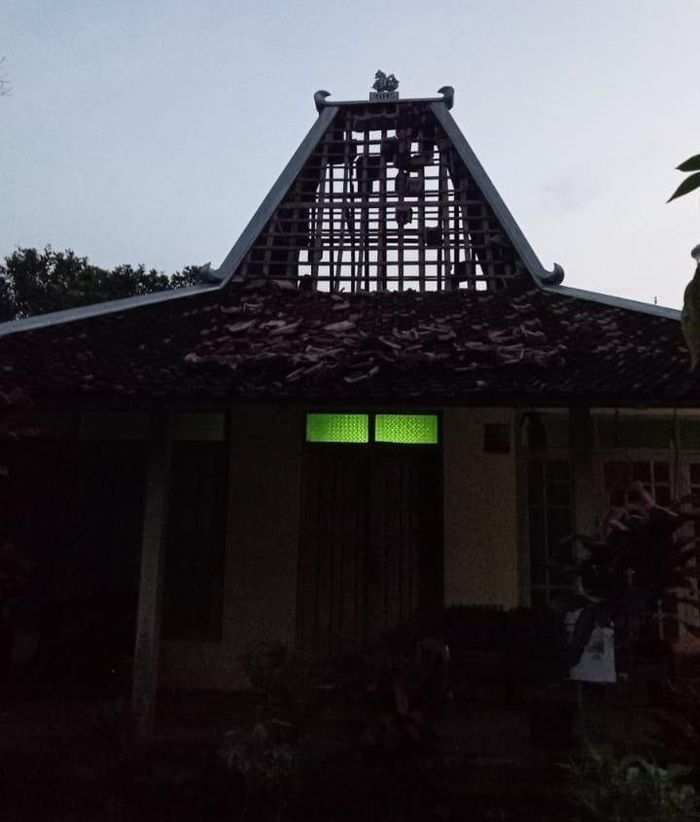 Kerusakan bagunan akibat gempa Gunungkidul Yogyakarta, Senin (28/6/2021).