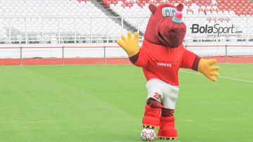 Maskot Piala Dunia U-20 2023 bernama Bacuya di Stadion Gelora Bung Karno, Senayan, Jakarta, 9 Februari 2023.