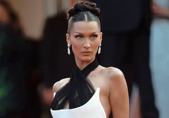 Tampil di Festival Film Cannes, Bella Hadid Seksi Berkalung Paru