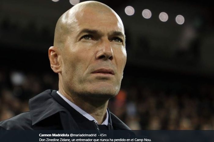 Pelatih Real Madrid, Zinedine Zidane.