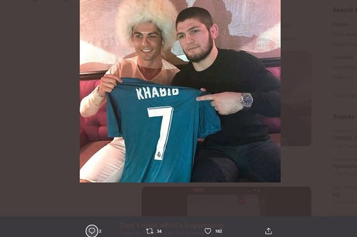 Megabintang Juventus, Cristiano Ronaldo dukung Khabib Nurmagomedov kalahkan Justin Gaethje di UFC 254.