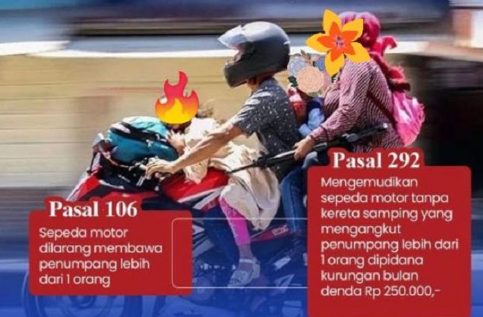 Pemotor Sadarlah Beredar Larangan Boncengan Motor Lebih Dari 2 Orang Pilih Penjara Atau Denda Motorplus Pemotor Sadarlah Beredar Larangan Boncengan Motor Lebih Dari 2 Orang Pilih Penjara Atau Denda Motorplus