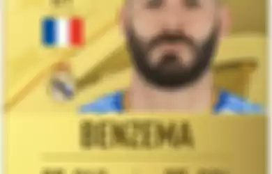 Rating Karim Benzema di FIFA 23.