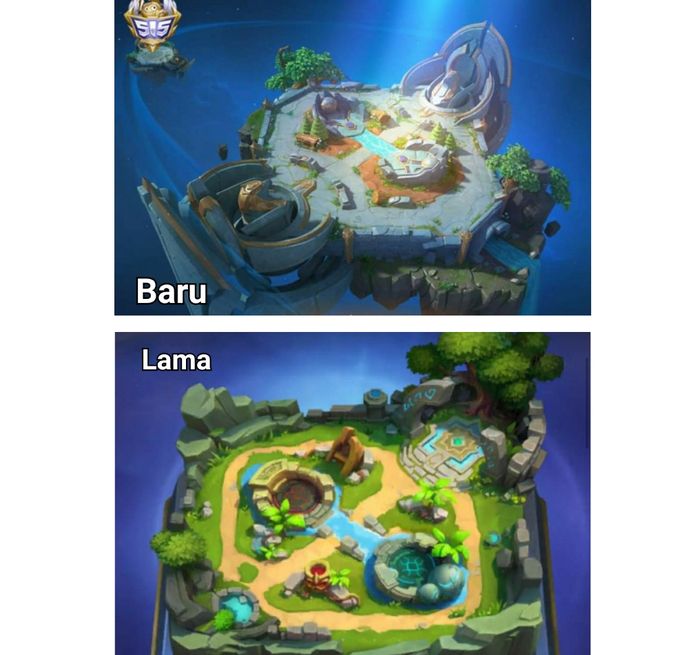 Perbandingan battlefield baru dan lama di MLBB