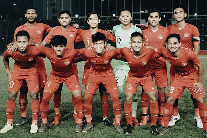 Skuat timnas U-22 Indonesia di final Piala AFF U-22 2019 melawan Thailand, Selasa (26/2/2019).