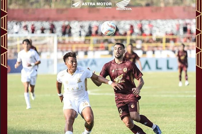 Suasana pertandingan antara PSM Makassar melawan Madura United pada laga pekan ke-15 Liga 1 2023/2024, Minggu (8/10/2023).