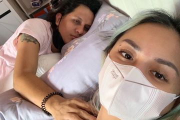 Joanna Alexandra dan Raditya Oloan saat isolasi mandiri di rumah karena terinfeksi Covid-19.