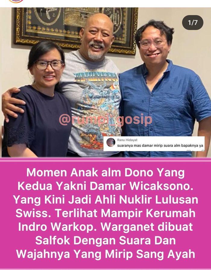 Putra Dono Warkop bertemu Indro Warkop
