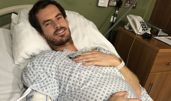 Kondisi Andy Murray setelah menjalani operasi pinggul di London, pada Senin (28/1/2019).