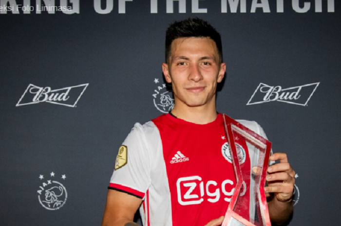 Pemain Ajax, Lisandro Martinez menjadi Man of The Match saat laga kontra FC Groningen pada pekan kedelapan Liga Belanda 2019-2020, Minggu (29/9/2019) malam WIB.