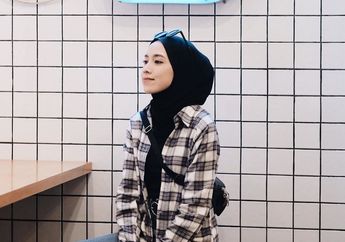 Hijabers, Yuk Tiru Padu Padan Outfit Kotak-Kotak Kekinian Ala Rizky Amelia!