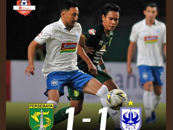 Persebaya bermain imbang dengan PSIS dalam lanjutan Liga 1 2019 di Gelora Bung Tomo, Surabaya, 30 Mei 2019.