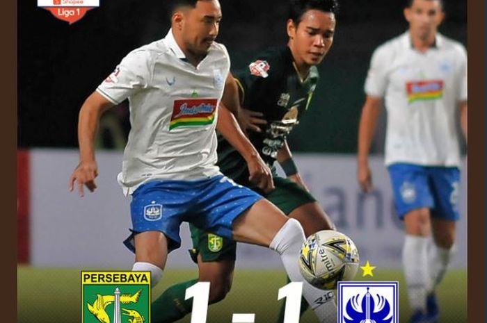 Persebaya bermain imbang dengan PSIS dalam lanjutan Liga 1 2019 di Gelora Bung Tomo, Surabaya, 30 Mei 2019.