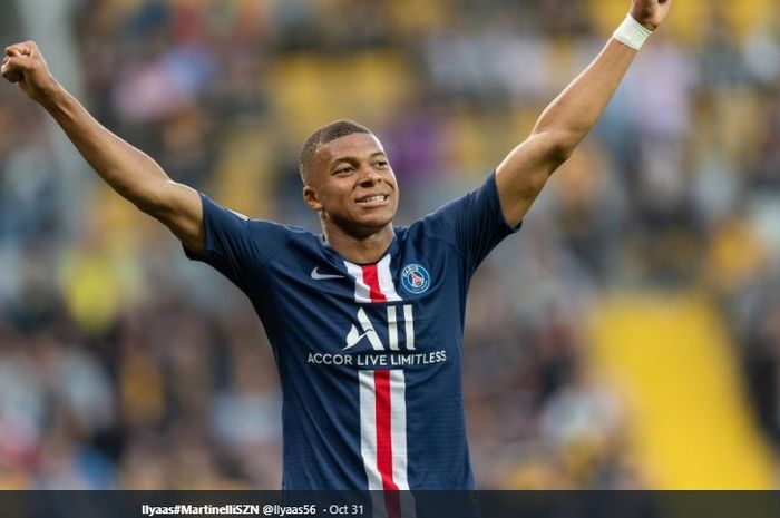 Penyerang muda Paris Saint-Germain, Kylian Mbappe, yang dikabarkan menjadi target utama Real Madrid.