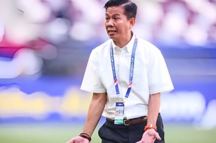 Pelatih Timnas U-23 Vietnam Hoang Anh Tuan tampil ekspresif di penyisihan grup Piala Asia U-23 2024.