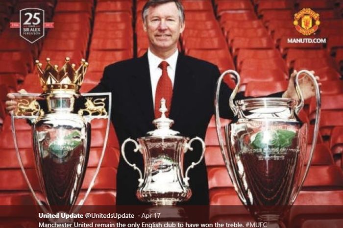 Manchester United asuhan Sir Alex Ferguson sukses menjadi tim Inggris satu-satunya sejauh ini yang meraih treble winners pada 1999. Rekor yang sedang dincar Manchester City musim ini.