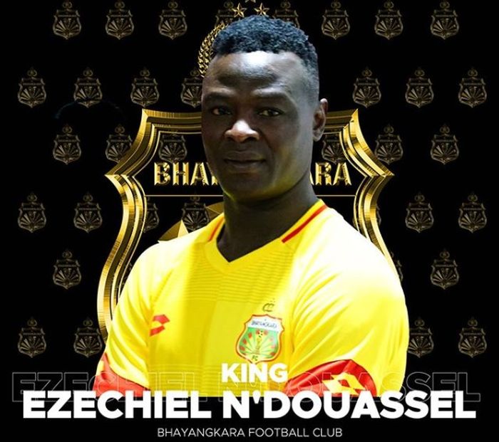 Ezechiel Ndouassel, resmi bergabung ke Bhayangkara FC pada bursa transfer menjelang Liga 1 2020, Selasa (21/1/2020).
