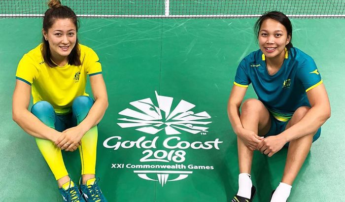 Gronya Somerville (kiri) dan Setyana Mapasa (kanan) saat memperkuat Australia dalam ajang Commonwealth Games 2018