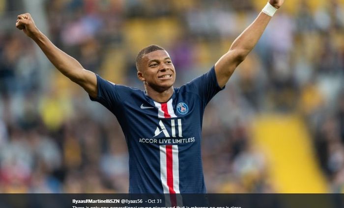 Penyerang muda Paris Saint-Germain, Kylian Mbappe, yang dikabarkan menjadi target utama Real Madrid.