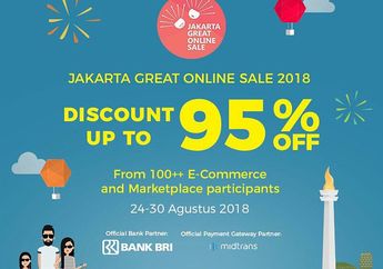 Belanja Yuk di Jakarta Great Online Sale 2018. Diskonnya Hingga 95%!