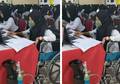 Tes CPNS Bawa Tabung dan Mengenakan Masker Oksigen, Peserta Berkursi Roda ini Viral