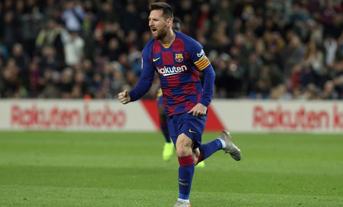 Penyerang Barcelona, Lionel Messi.