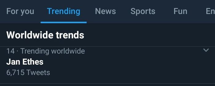 Jan Ethes jadi trending topic Twitter saat pelantikan presiden