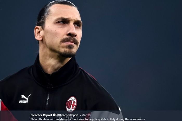 Penyerang AC Milan, Zlatan Ibrahimovic.