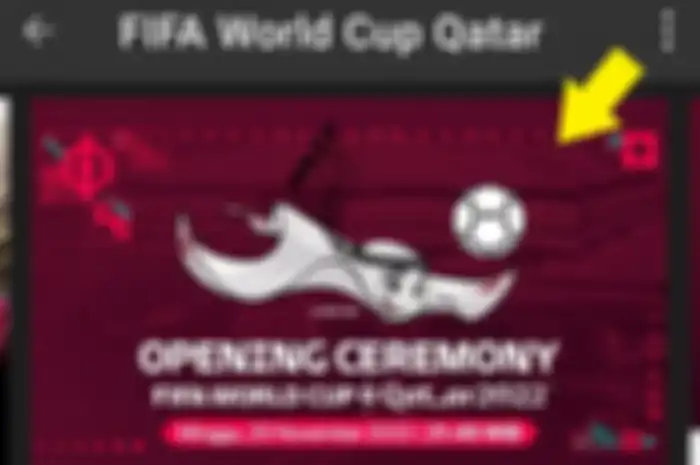 Banner Piala Dunia 2022 Qatar di aplikasi Vidio