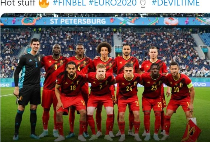 Komposisi skuad Belgia melawan Finlandia dalam matchday ketiga Grup B EURO 2020, Senin (21/6/2021) waktu setempat.